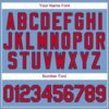 Custom Light Blue Red-Navy Baseball Jersey
