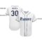 Custom White Navy-Powder Blue Baseball Jersey