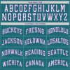 Custom Teal Purple-White Authentic American Flag Fashion Baseball Jersey