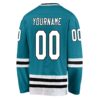 Custom Teal White-Black Hockey Jersey