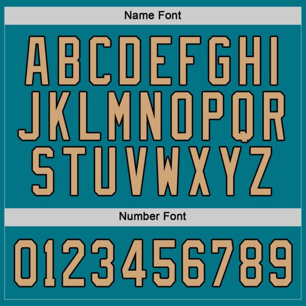 Custom Teal Old Gold-Black Hockey Jersey