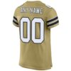 Custom Vegas Gold White-Black Mesh Authentic Football Jersey