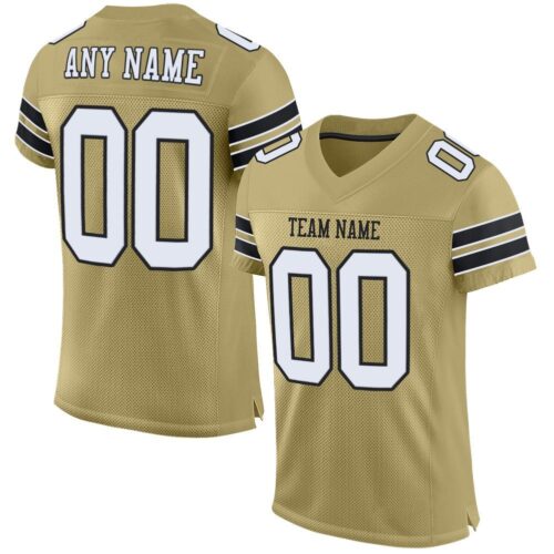vegas_gold_0001 Custom Vegas Gold White-Black Mesh Authentic Football Jersey
