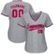 Custom Gray Red-Navy Baseball Jersey