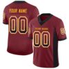 Custom Burgundy Black-Gold Drift Fashion Football Jersey