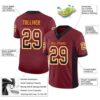Custom Burgundy Black-Gold Drift Fashion Football Jersey