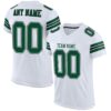 Custom White Grass Green-Black Mesh Authentic Football Jersey