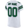 Custom White Grass Green-Black Mesh Authentic Football Jersey