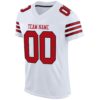 Custom White Red-Black Mesh Authentic Football Jersey