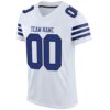 Custom White Royal-Black Mesh Authentic Football Jersey