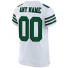 Custom White Grass Green-Black Mesh Authentic Football Jersey