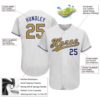 Custom White Old Gold-Royal Authentic Baseball Jersey