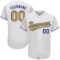 Custom White Old Gold-Royal Authentic Baseball Jersey