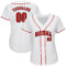 Custom White Red-Black Authentic Baseball Jersey
