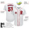 Custom White Red-Navy Authentic Baseball Jersey