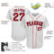Custom White Red-Navy Authentic Baseball Jersey