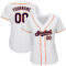 Custom White Navy-Orange Authentic Baseball Jersey