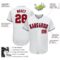 Custom White Red-Navy Authentic Baseball Jersey
