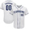 Custom White Navy Authentic Baseball Jersey