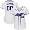 Custom White Navy Authentic Baseball Jersey