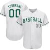 Custom White Kelly Green-Gray Authentic St. Patrick's Day Baseball Jersey