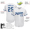 Custom White Royal Authentic Baseball Jersey