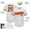 Custom White Orange-Black Authentic Baseball Jersey