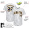 Custom White Navy Pinstripe Navy-Gold Authentic Baseball Jersey