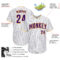 Custom White Purple Pinstripe Purple-Gold Authentic Baseball Jersey