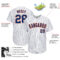 Custom White Royal Pinstripe Royal-Orange Authentic Baseball Jersey