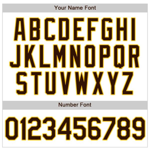 Custom White Brown Pinstripe Brown-Gold Authentic Baseball Jersey