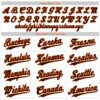 Custom White Brown Pinstripe Brown-Orange Authentic Baseball Jersey