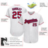 Custom White Red-Navy Authentic Baseball Jersey