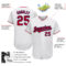Custom White Red-Navy Authentic Baseball Jersey