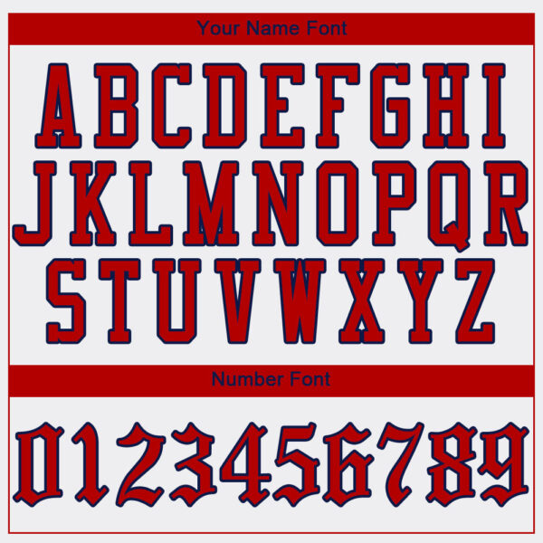 Custom White Red-Navy Authentic Baseball Jersey