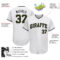 Custom White Olive-Black Authentic Memorial Day Baseball Jersey