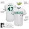 Custom White Kelly Green-Gray Authentic Baseball Jersey