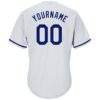 Custom White Royal-Red Authentic Throwback Rib-Knit Baseball Jersey Shirt