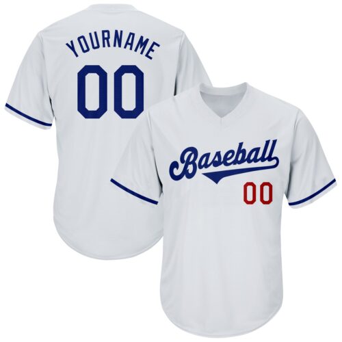 white_0251 Custom White Royal-Red Authentic Throwback Rib-Knit Baseball Jersey Shirt