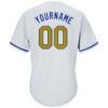 Custom White Old Gold-Royal Authentic Throwback Rib-Knit Baseball Jersey Shirt