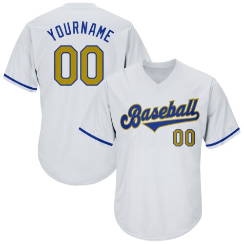 white_0260 Custom White Old Gold-Royal Authentic Throwback Rib-Knit Baseball Jersey Shirt