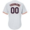 Custom White Navy-Orange Authentic Throwback Rib-Knit Baseball Jersey Shirt