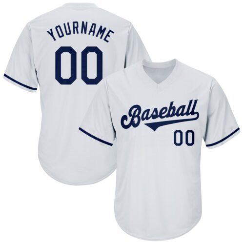 white_0262 Custom White Navy Authentic Throwback Rib-Knit Baseball Jersey Shirt