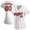 Custom White Red-Black Authentic Baseball Jersey