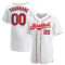 Custom White Red-Navy Authentic Baseball Jersey