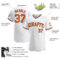 Custom White Orange-Black Authentic Baseball Jersey