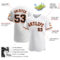 Custom White Black-Orange Authentic Baseball Jersey