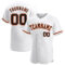 Custom White Black-Orange Authentic Baseball Jersey