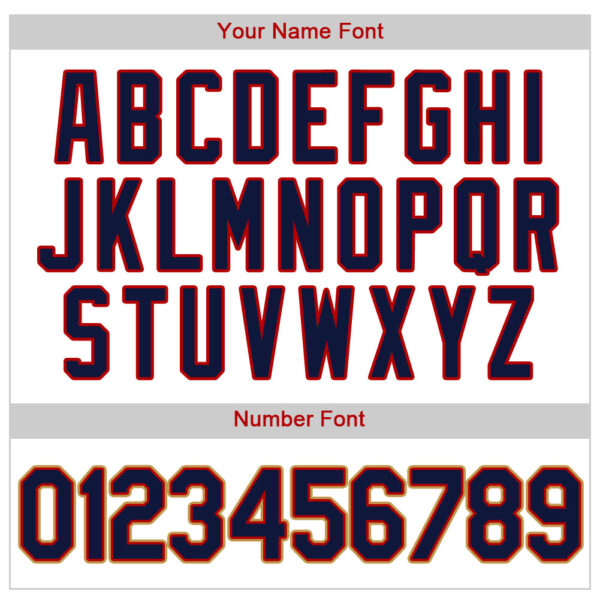 Custom White Navy-Red Authentic Baseball Jersey