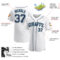 Custom White Navy-Teal Authentic Baseball Jersey